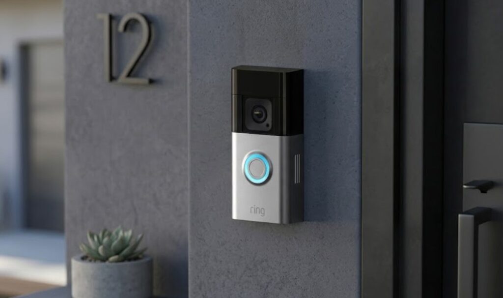 Best AI Amazon gadgets Ring Doorbell Pro showing AI package detection alert notification on smartphone with HD video