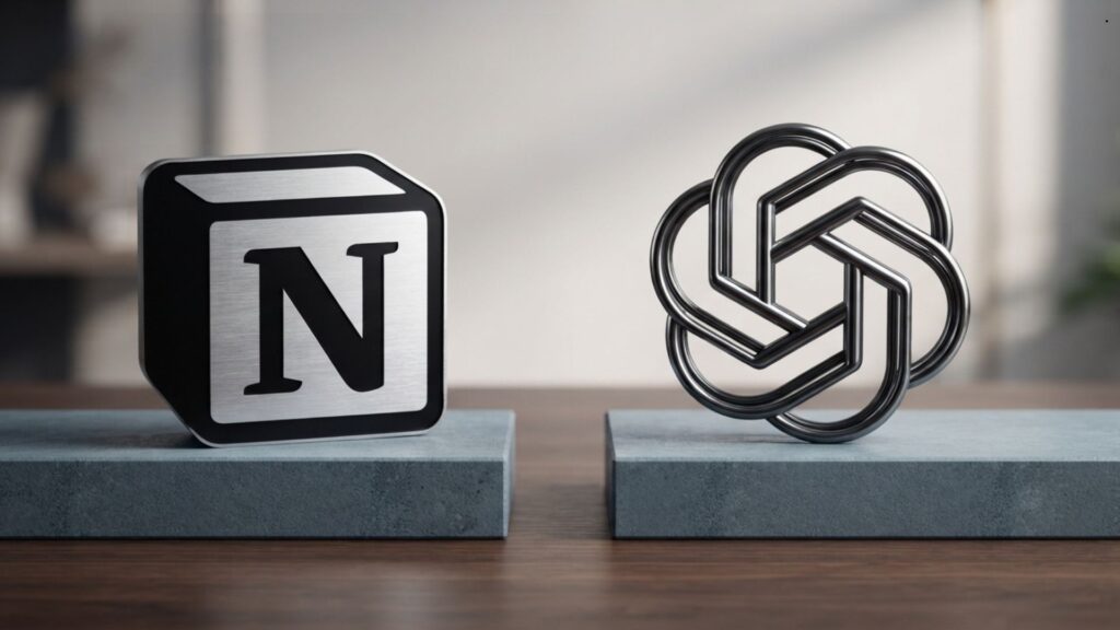 Notion AI vs ChatGPT side-by-side productivity comparison