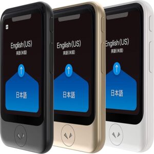 Pocketalk S voice translator with real-time AI translation and camera input