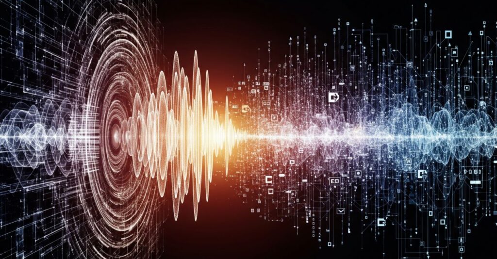 Speech-to-text AI automatic speech recognition converting voice to data showing how voice assistants work