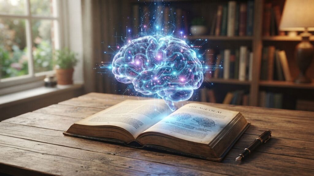 Writer comparing creative writing with AI tools while drafting a thriller chapter on a laptop