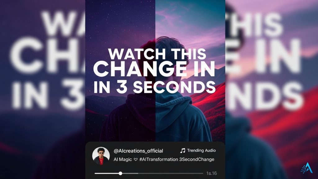 AI image trick TikTok video format example