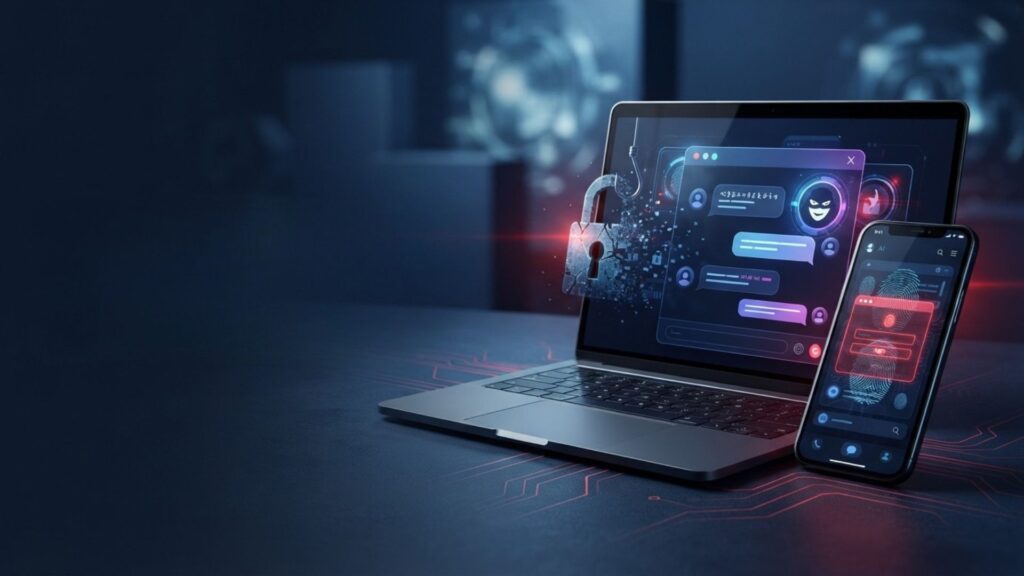Warning sign for AI tool scams — red flags to spot fake AI tools before signing up