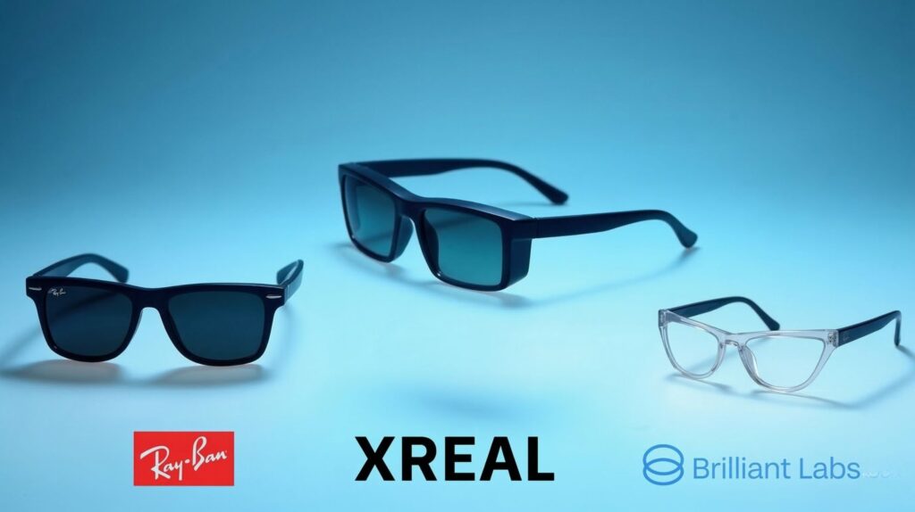 AI smart glasses 2026 hero featuring Ray-Ban Meta, XREAL One Pro and Halo models