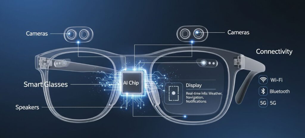 AI smart glasses comparison - Ray-Ban Meta, XREAL One Pro, and Brilliant Labs Halo