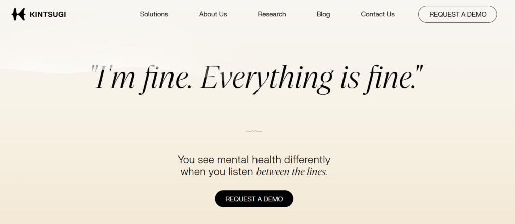 Kintsugi voice journaling AI app showing mood tracking and emotional pattern insights 2026