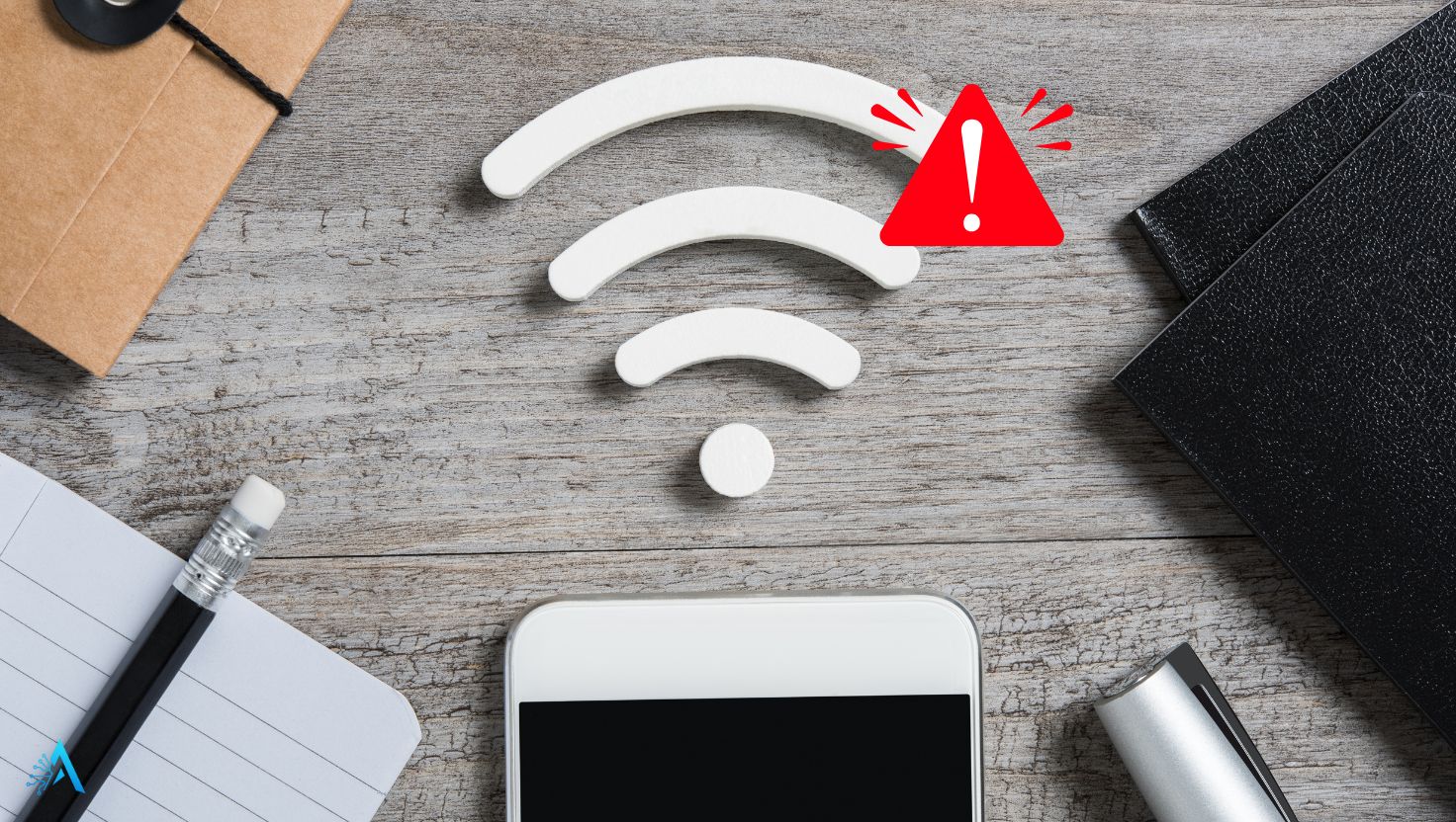 No Wi-Fi warning on a desk: offline AI keeps working without a connection