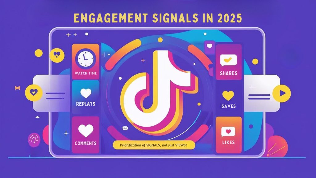 TikTok algorithm engagement signals: watch time, replays, comments and shares