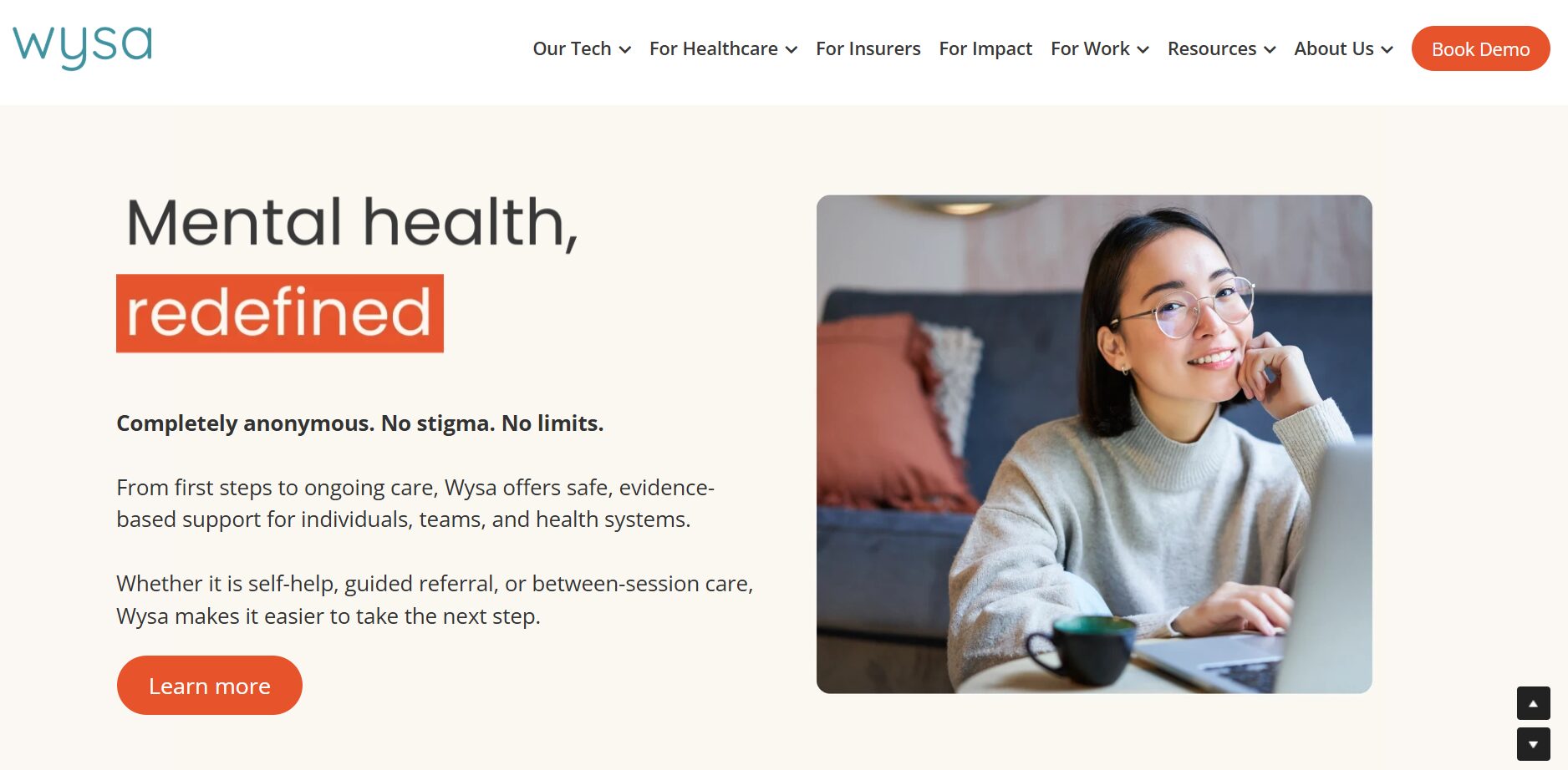 Wysa CBT chatbot screen, a wellness-focused pick among AI companions