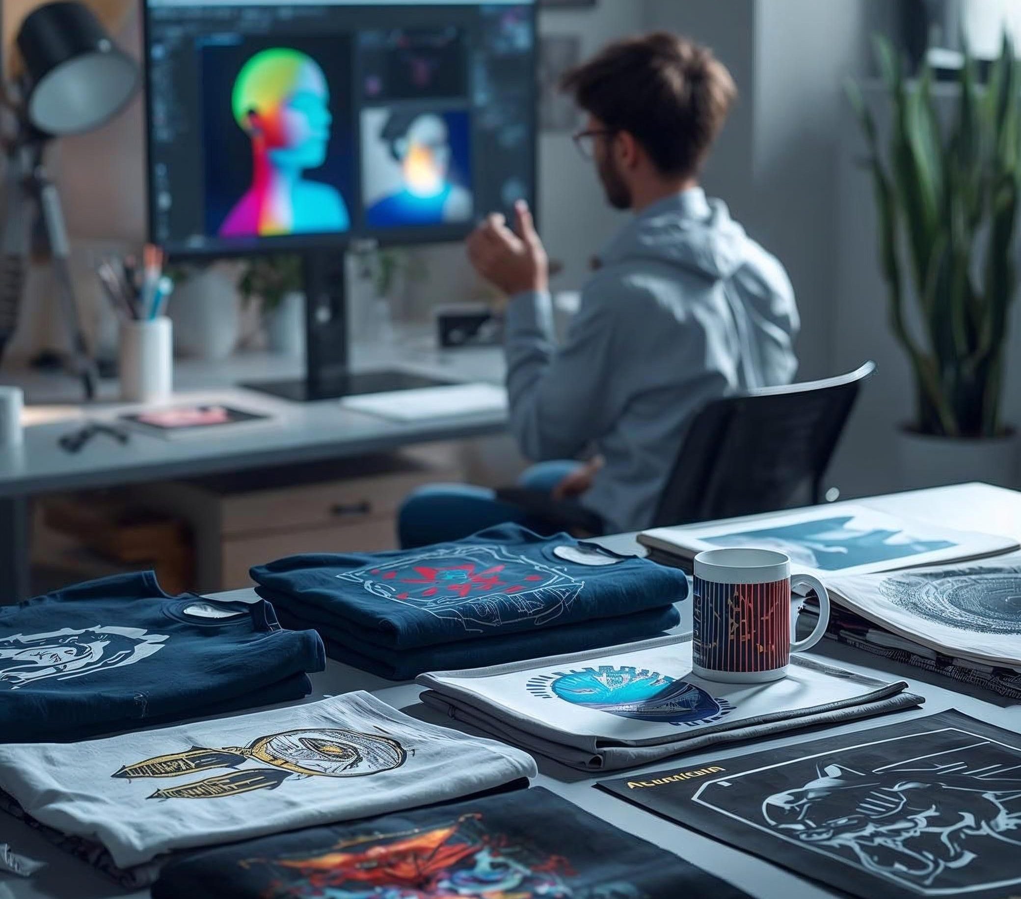 AI side hustles print-on-demand artist selling AI-generated designs on merchandise