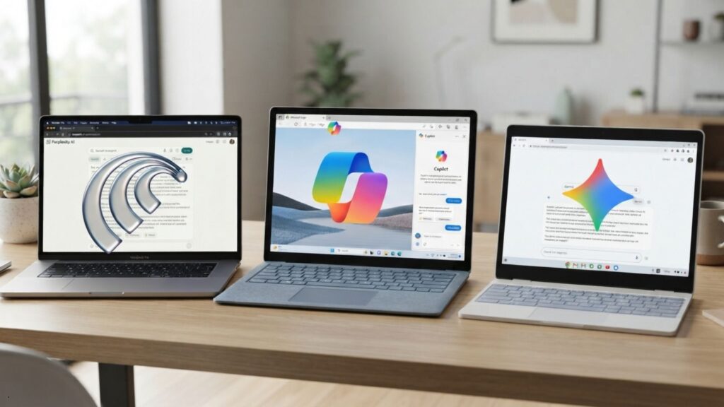 Best AI browser comparison: Perplexity Comet, Copilot Mode in Edge and Gemini in Chrome side by side
