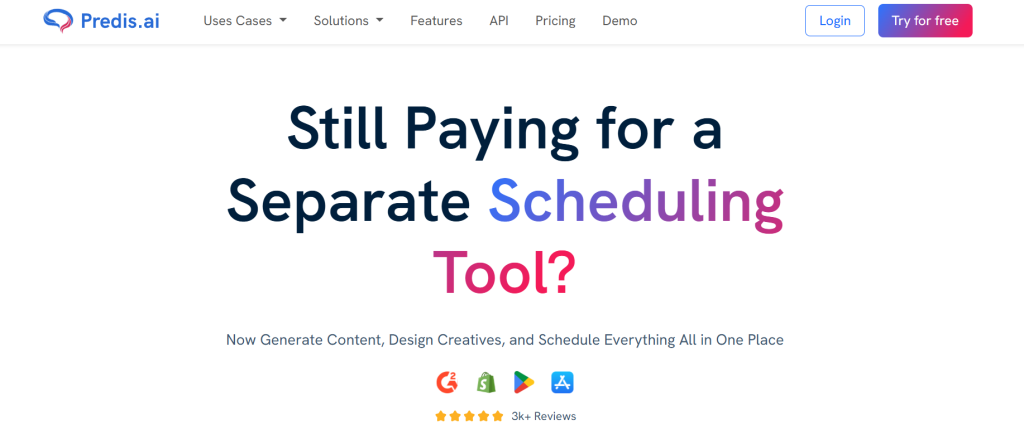 Predis AI platform creating visual posts and scheduling content with the best AI social media scheduling tool