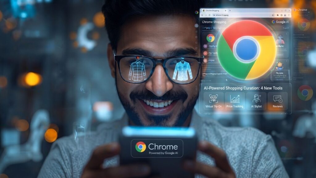 Google AI shopping tools showing virtual try-on and agentic checkout in Search