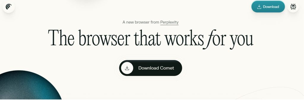 Perplexity Comet browser – research and privacy-focused AI browser comparison 2025