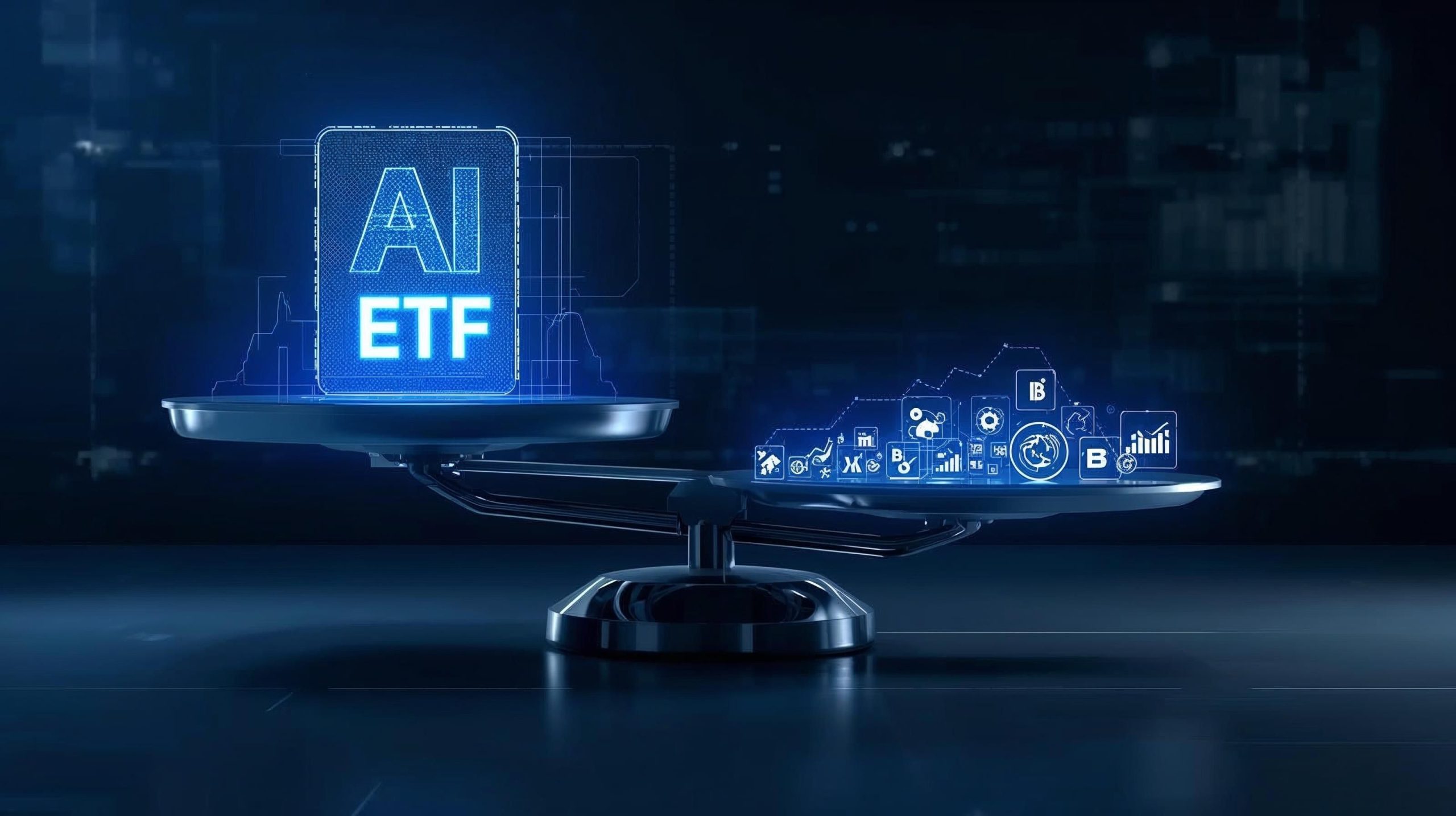 AI ETFs comparison showing diversified fund versus individual stock investing