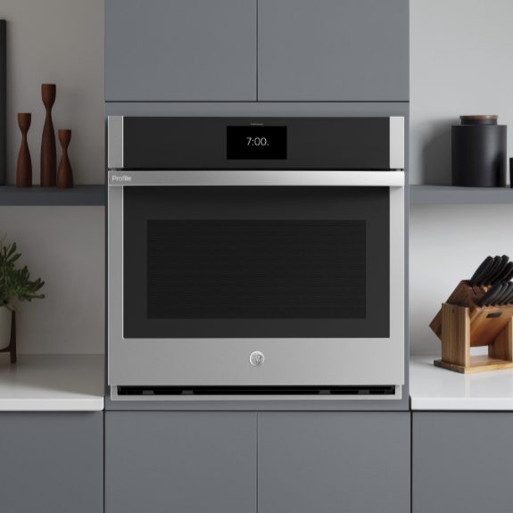GE Profile CookCam wall oven with an in-oven camera, the built-in pick among AI smart ovens