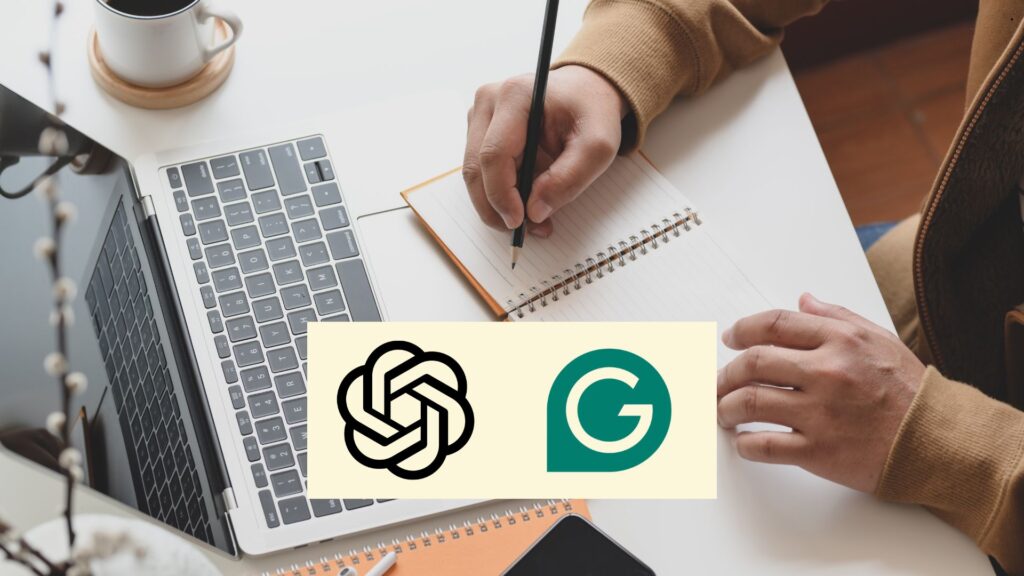 Grammarly and ChatGPT app icons side by side representing an AI writing tool comparison