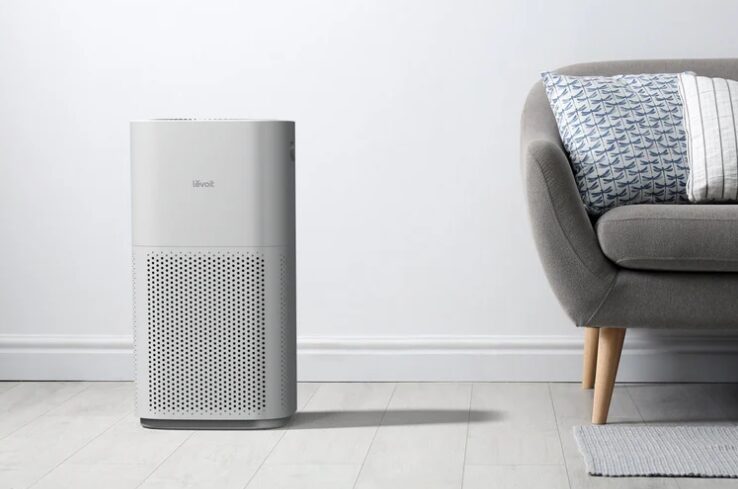 large room intelligent air purifier with laser particle sensor and voice control compatibility