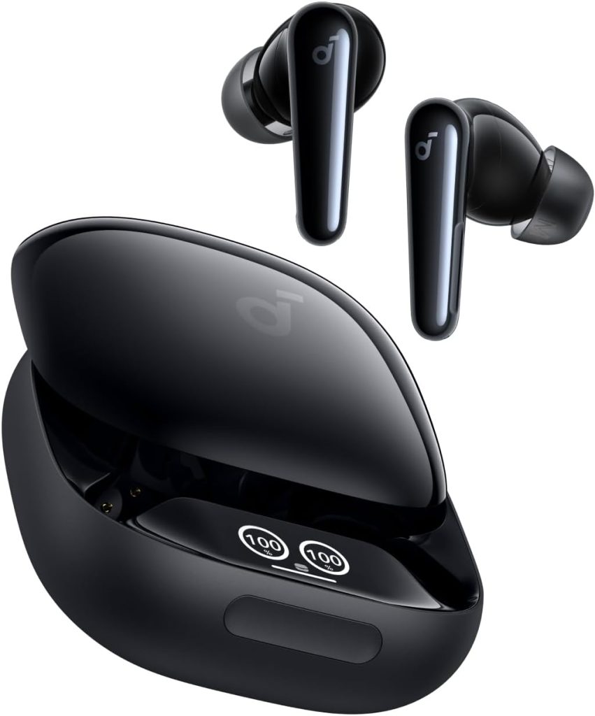 Soundcore Liberty 4 Pro earbuds with adaptive AI noise cancellation – a top audio pick for best AI gadgets Black Friday 2025.