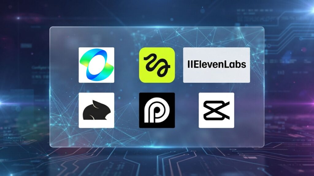 Logos of the top AI video generator tools compared in this 2026 guide