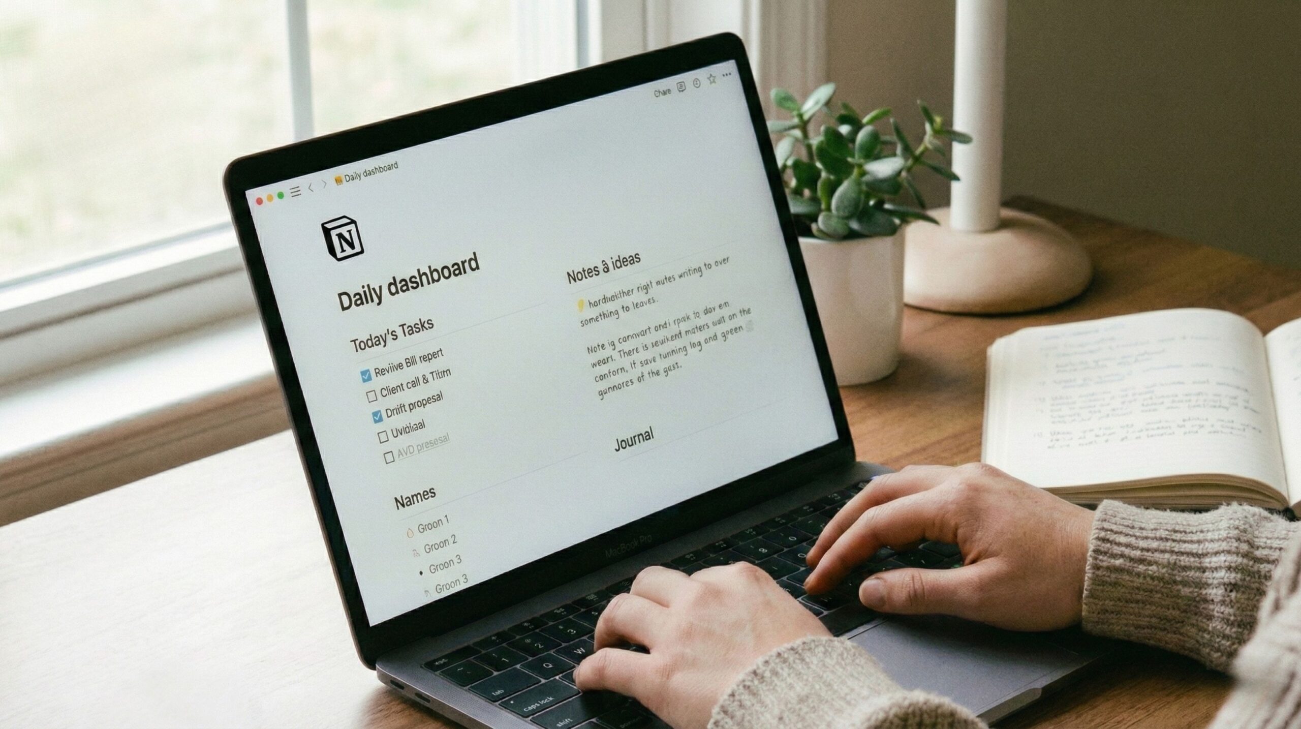 Notion AI features 2026 real workday dashboard example