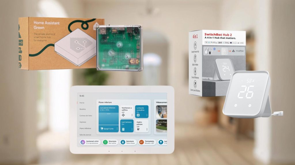 Comparison of top smart home hub 2025 options including Home Assistant Green, SwitchBot Hub 2, and Amazon Echo Hub