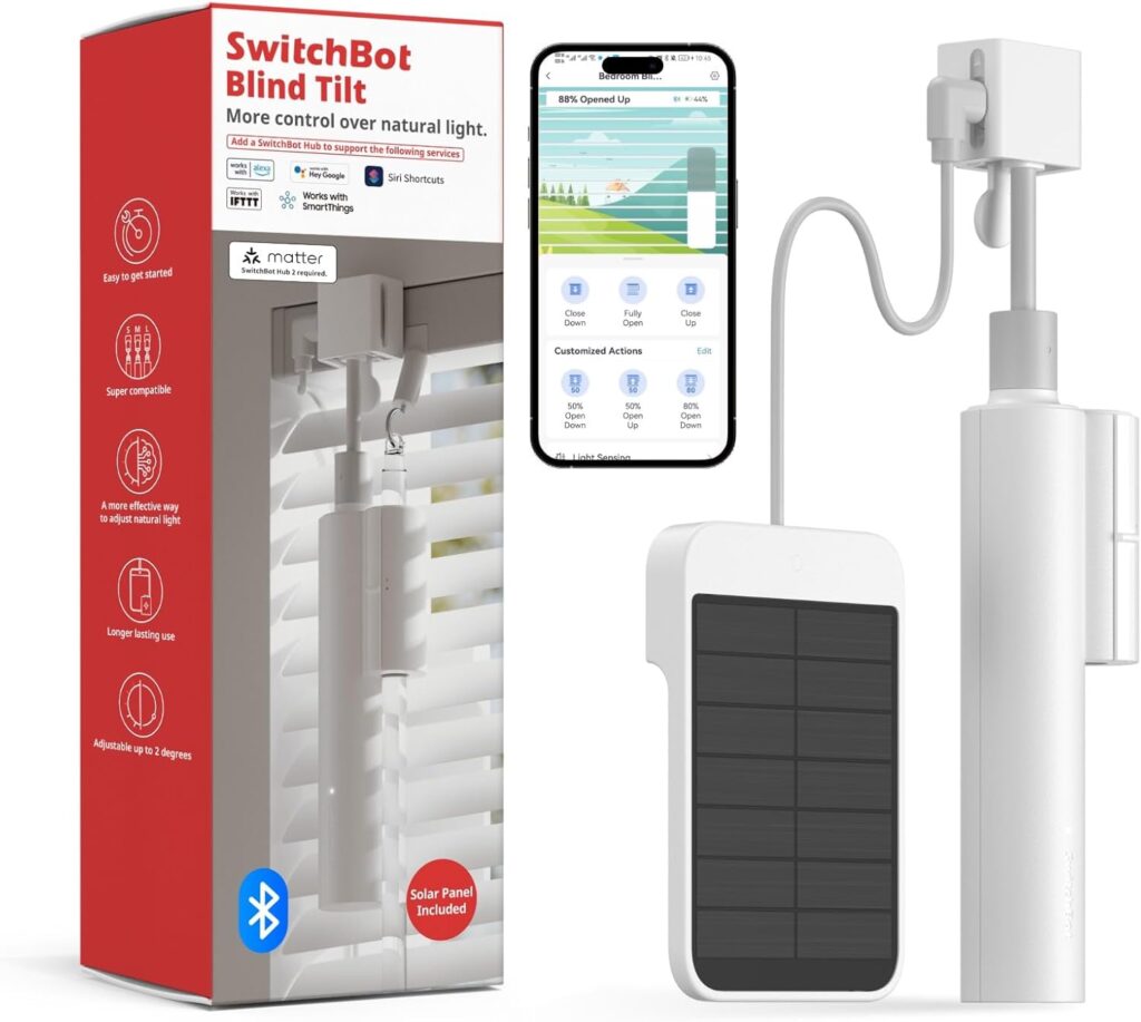 SwitchBot Blind Tilt smart blinds using AI to control sunlight and save energy