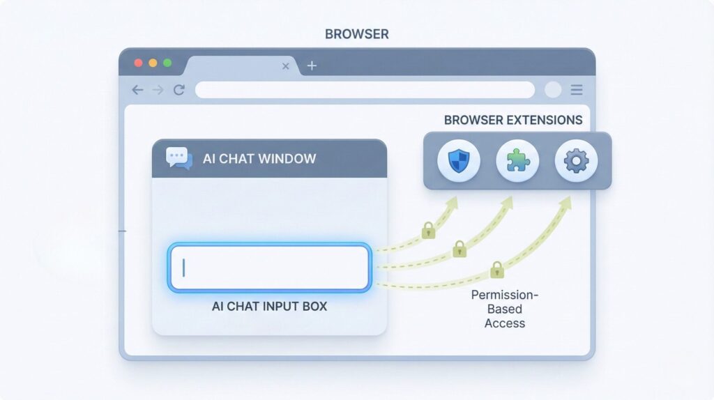 How browser extensions can access AI chat prompts