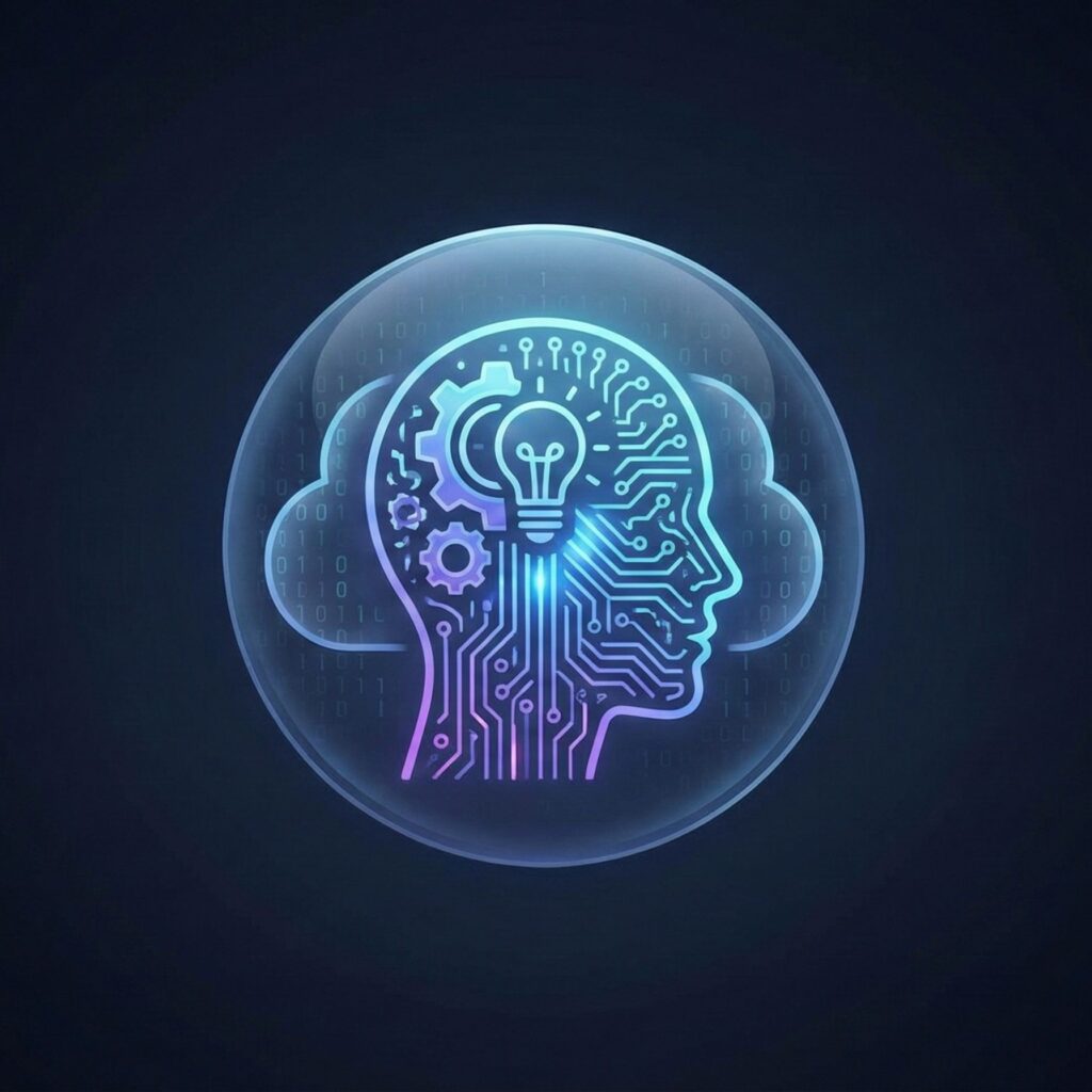 Diagram-style icon representing how artificial intelligence processes information and why it can fail.