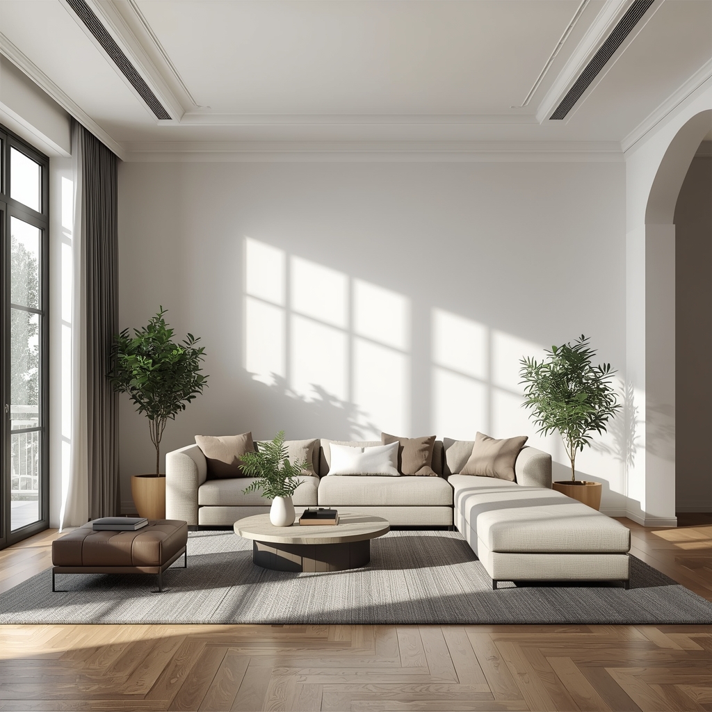 Modern living room interior made with Midjourney prompts