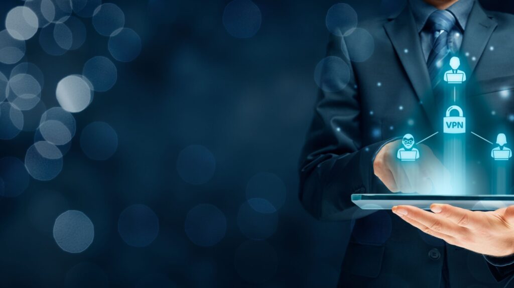 Secure internet connection protected by AI-powered VPN