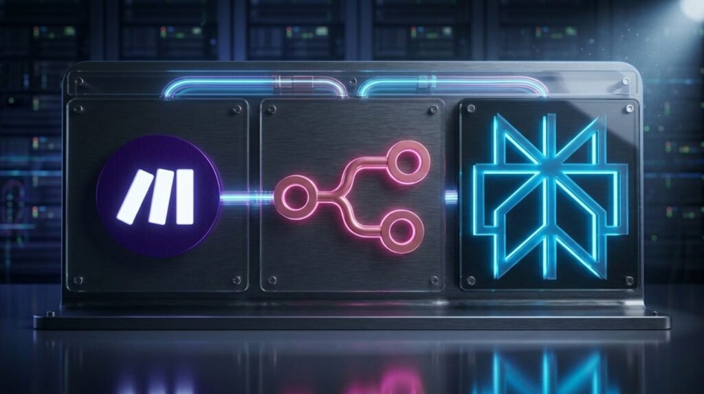 AI research agent tools setup — Make.com and Perplexity AI interface for automation without coding