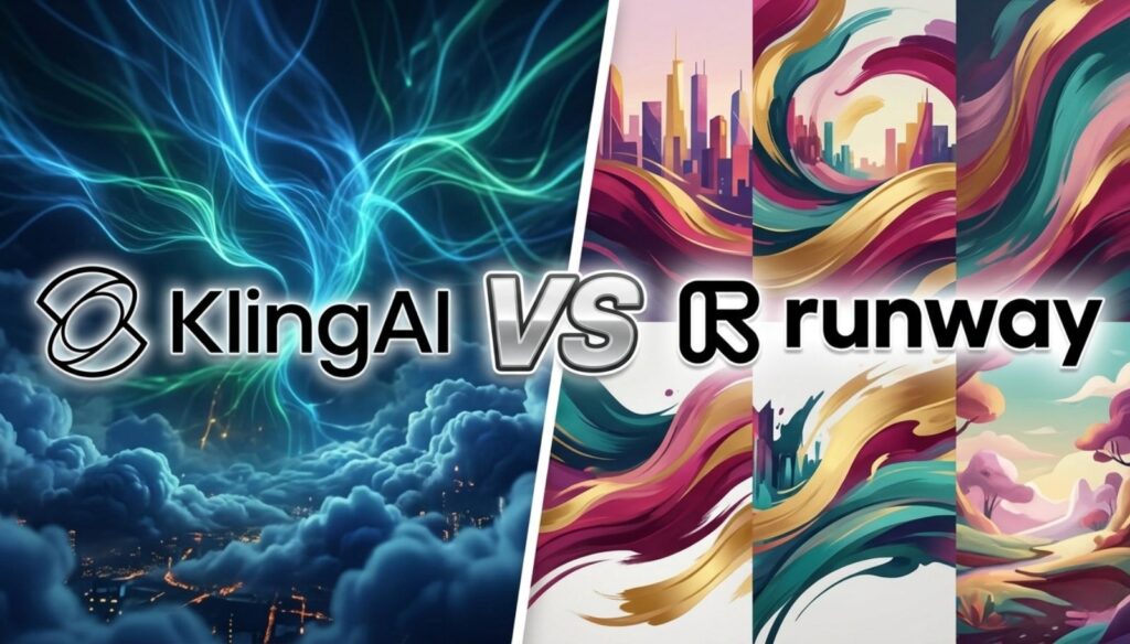 Kling AI vs Runway ML comparison showing interface differences and video generation capabilities of both AI video tools
