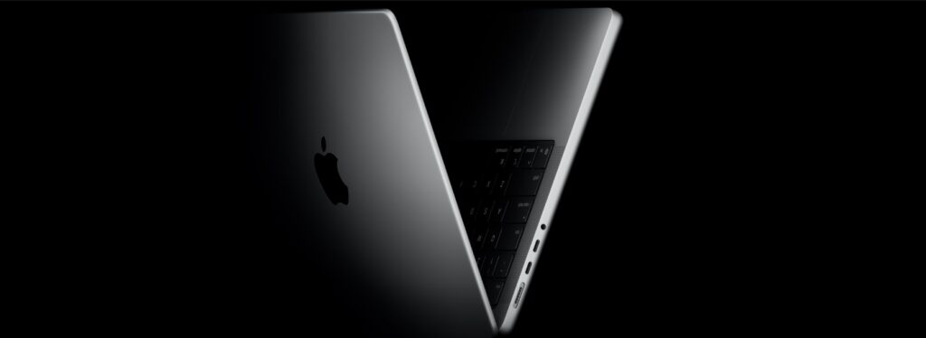 MacBook Pro M3 laptop for AI setup for content creators showing video editing workflow