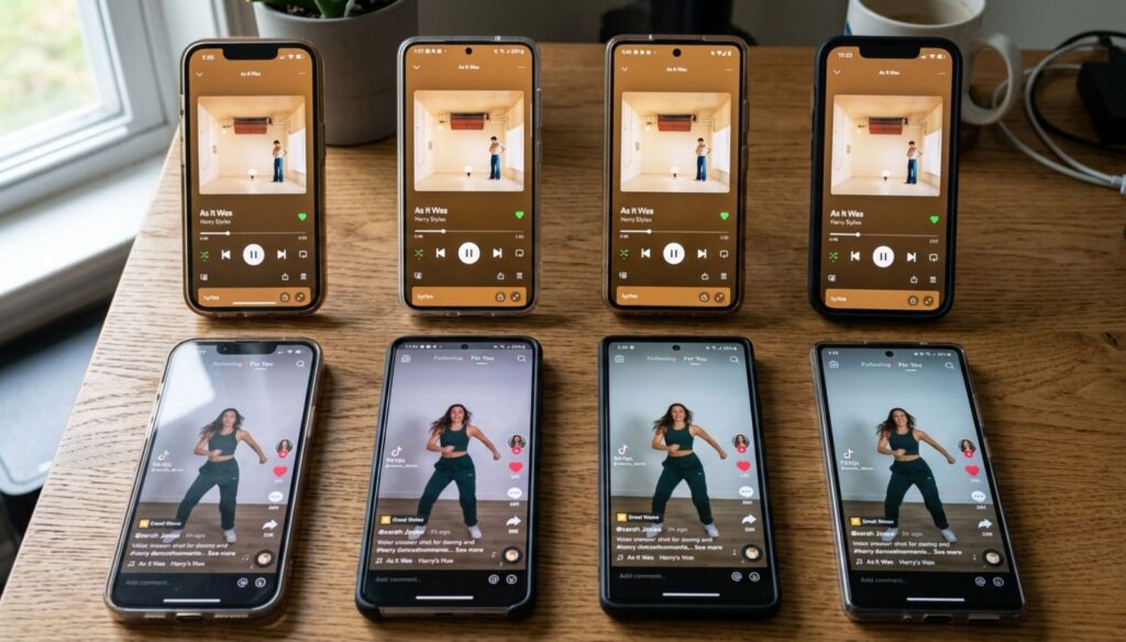 Visual explanation of why the internet sounds the same showing recommendation algorithm effects on TikTok, Spotify, and social media platforms