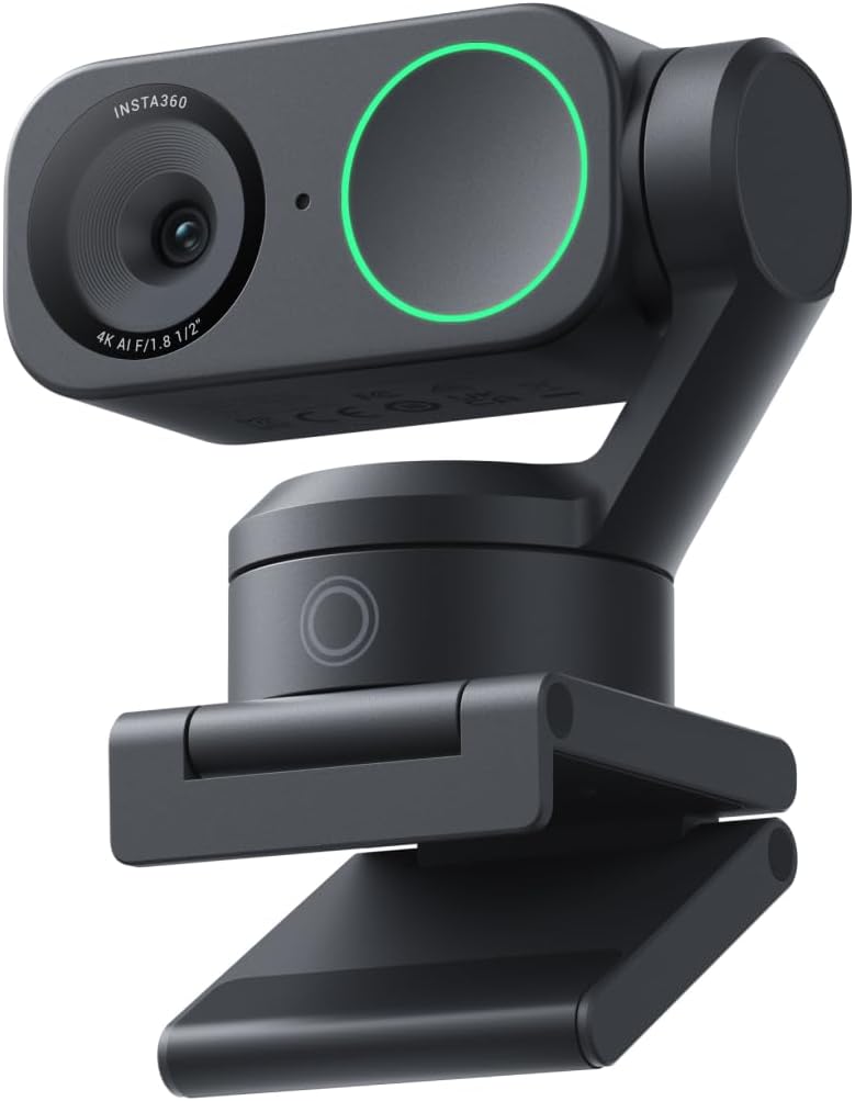 Insta360 Link 2 AI webcam 4K auto-tracking for working from home video calls