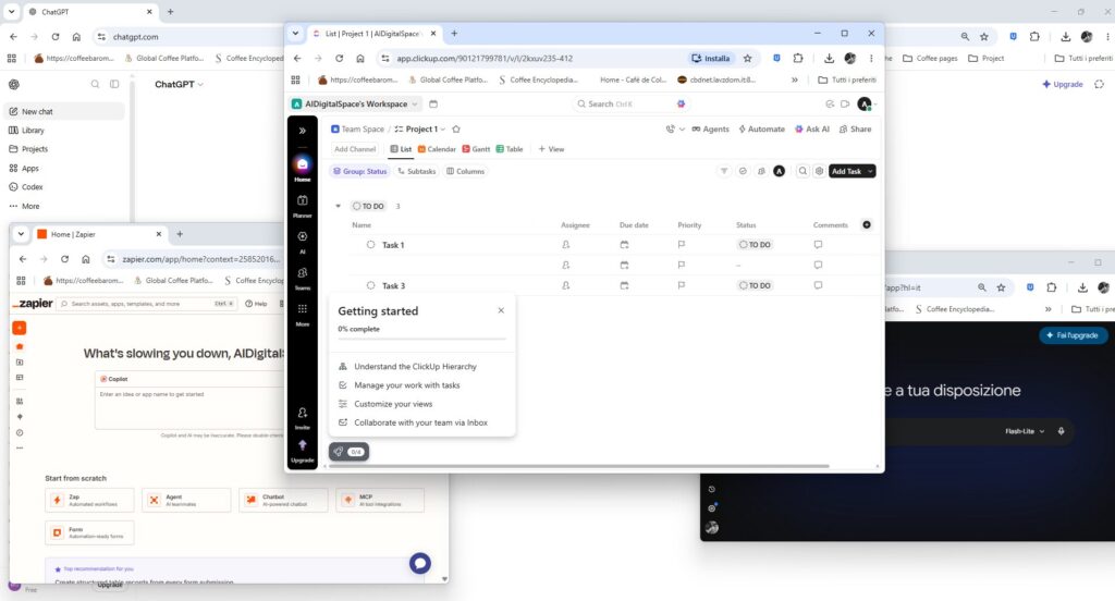 ai productivity tools solopreneurs: Solopreneur overwhelmed by too many open AI productivity tools across browser tabs