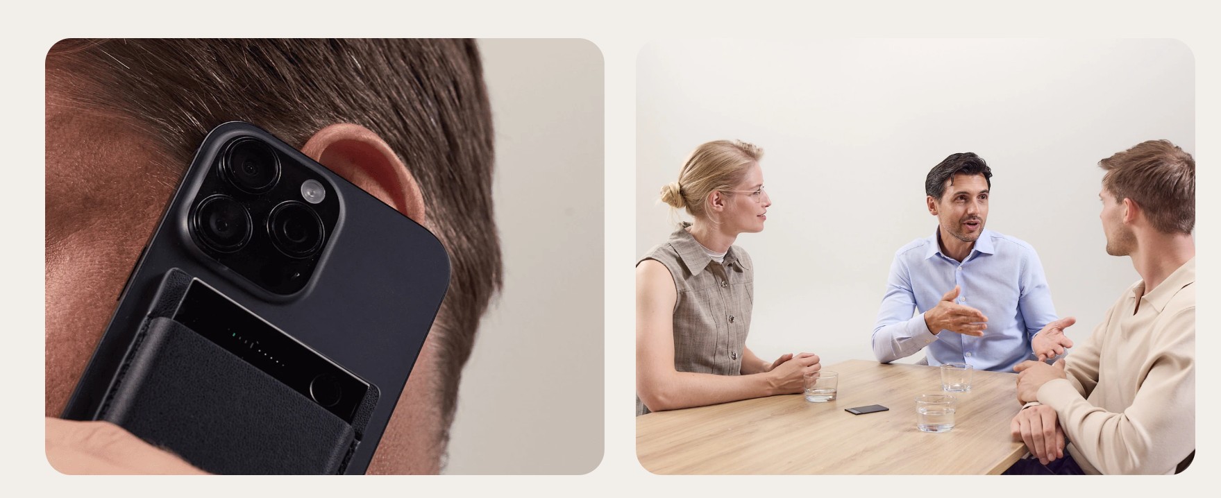Plaud Note Pro AI recorder recording an in-person meeting