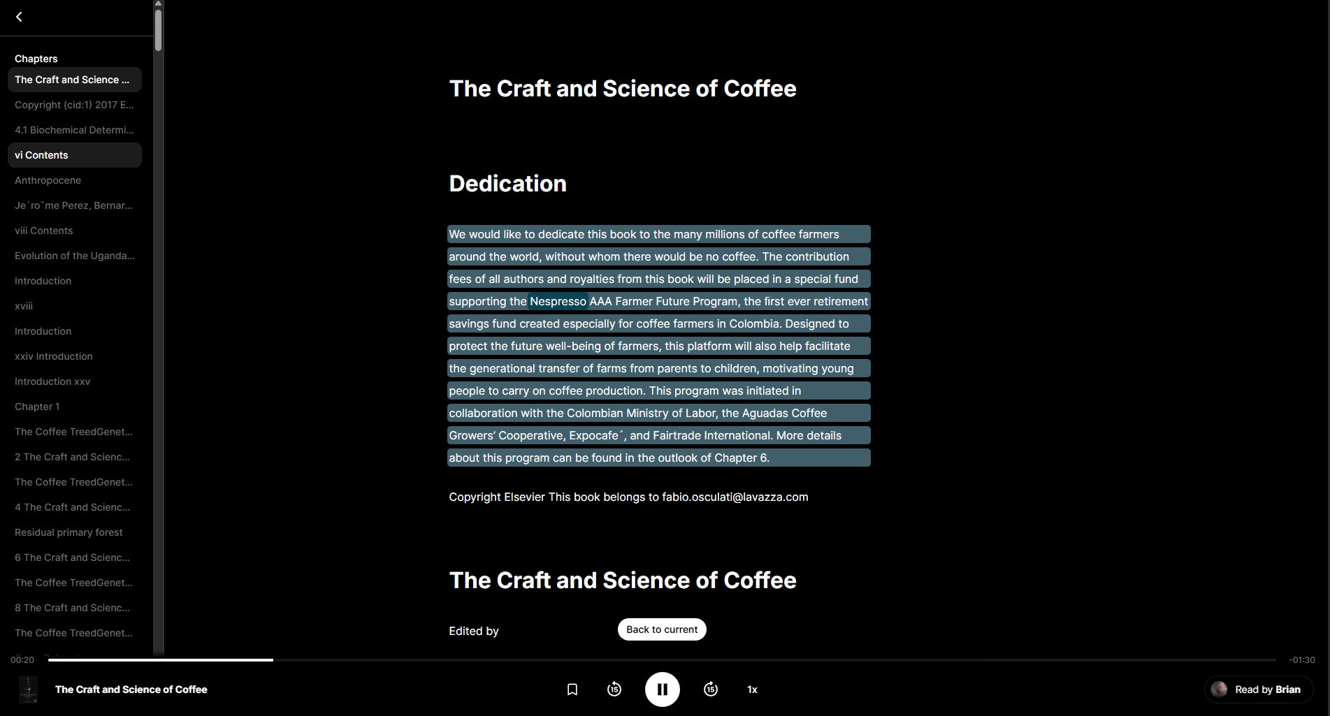 ElevenReader reading a PDF aloud, one of the AI tools for students who'd rather listen than read