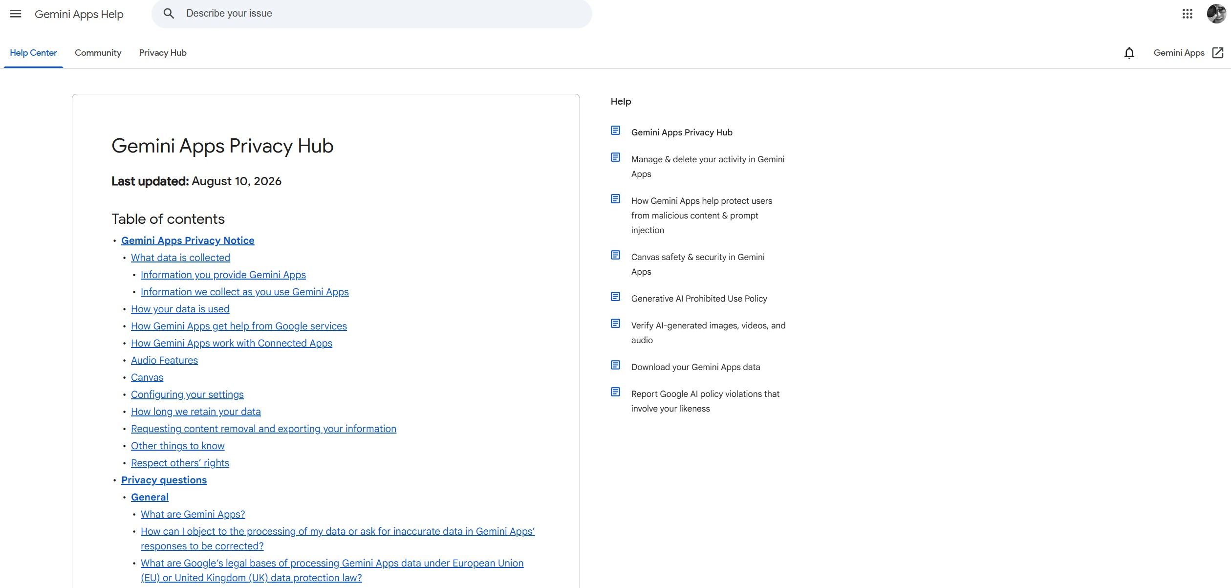 Gemini AI privacy settings: the Keep Activity switch in Gemini Apps Activity