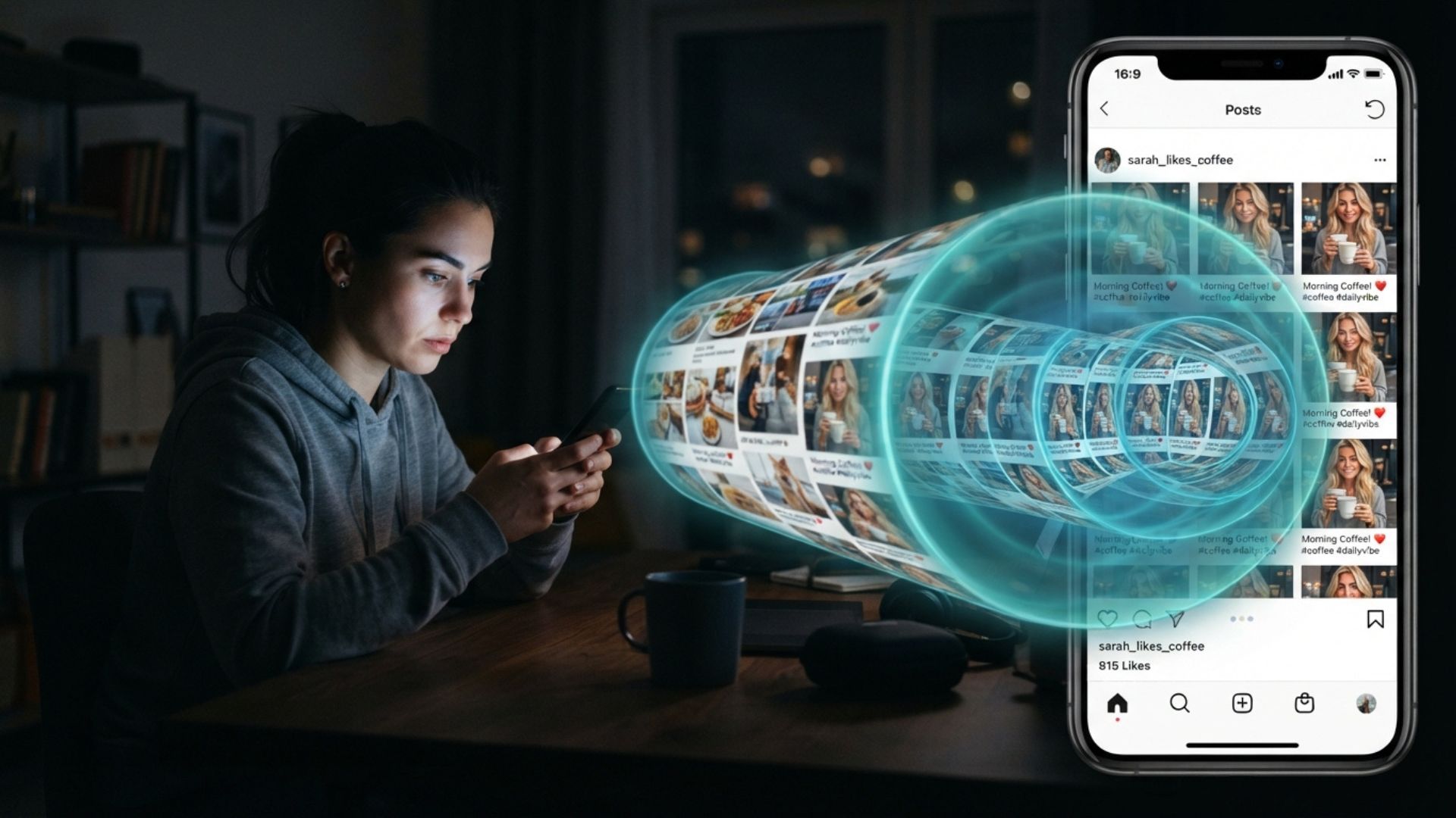 How AI controls what you see through a social media filter bubble narrowing a user's feed