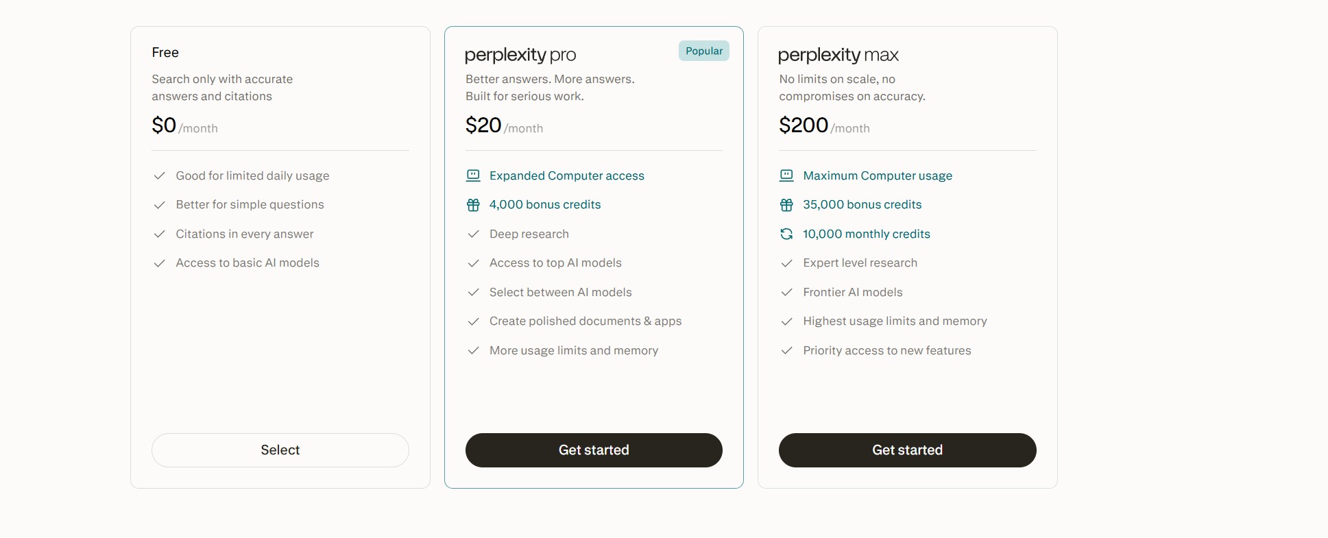 Perplexity AI review — pricing plans Free vs Pro vs Max comparison
